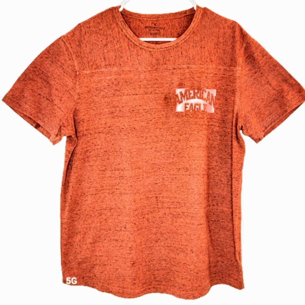 NWOT American Eagle Outfitters Men's Large Orange Casual Short Sleeve T-shirt